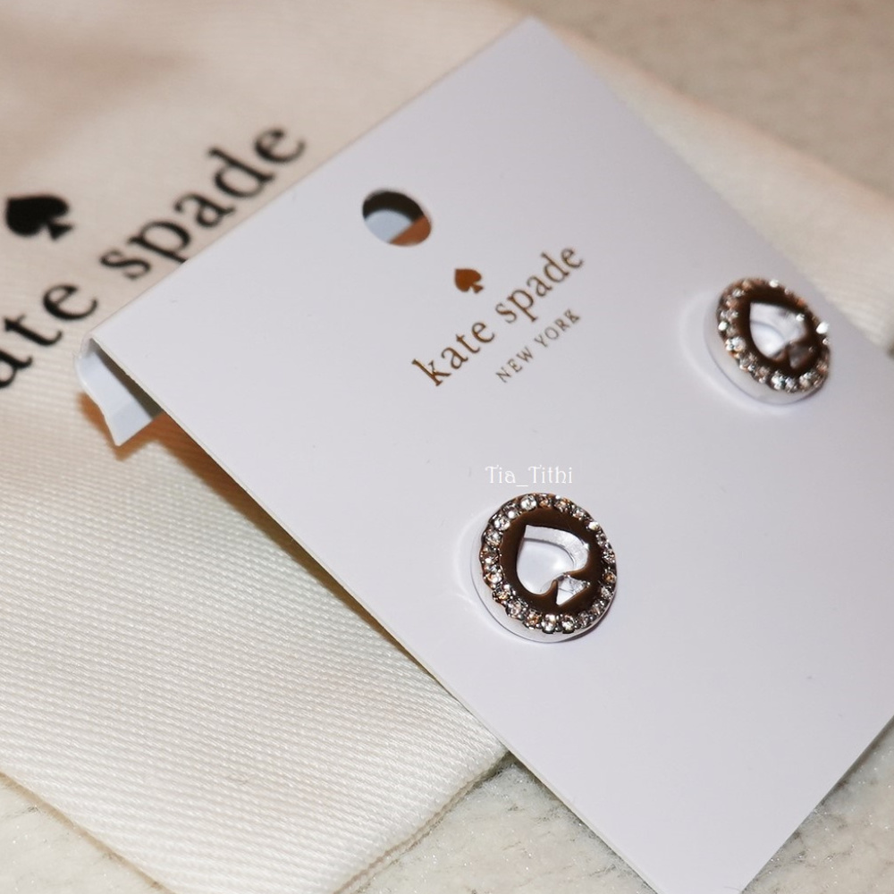 Kate Spade Spot the Spade Pave Halo Spade Studs - Picture 3 of 4